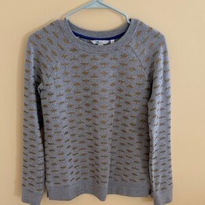 Boden Gray dragonfly motif  sweatshirt